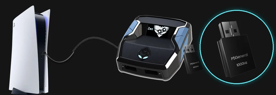 P5General plugged into a Cronus Zen connected to a PS5