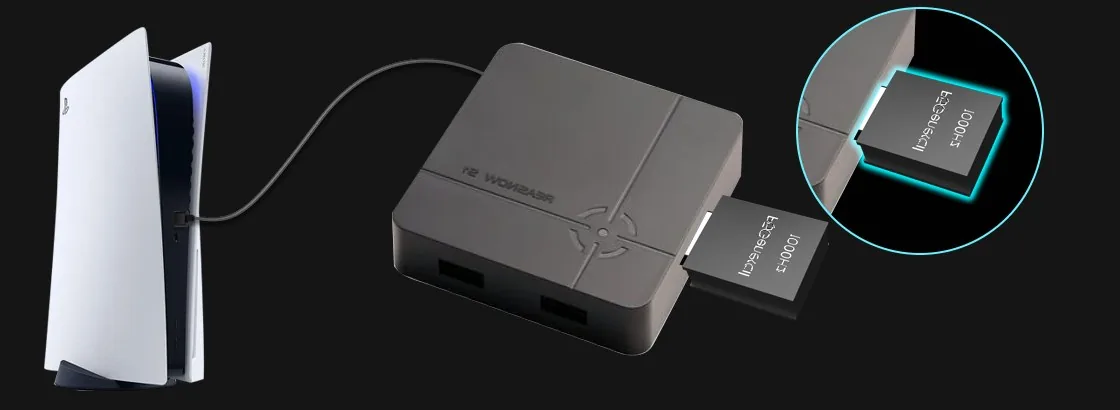 P5General plugged into a ReaSnow S1 connected to a PS5